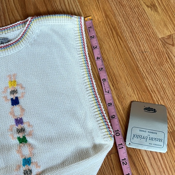 NWT NOS vintage Susan Bristol hand framed knitted circus sweater vest. Size 36 - Picture 10 of 12